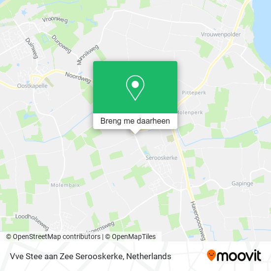 Vve Stee aan Zee Serooskerke kaart