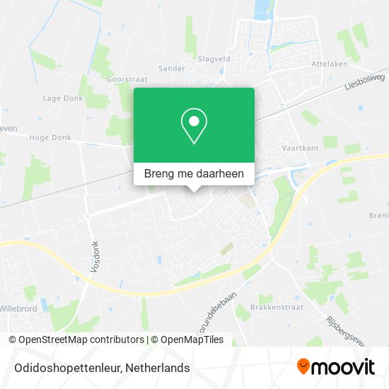 Odidoshopettenleur kaart