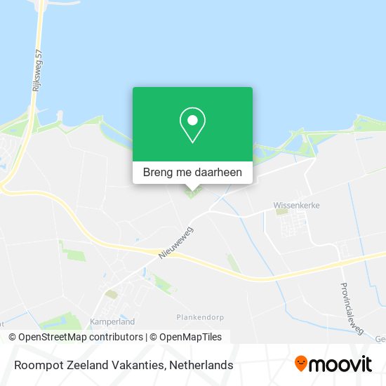 Roompot Zeeland Vakanties kaart