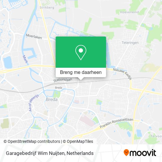Garagebedrijf Wim Nuijten kaart