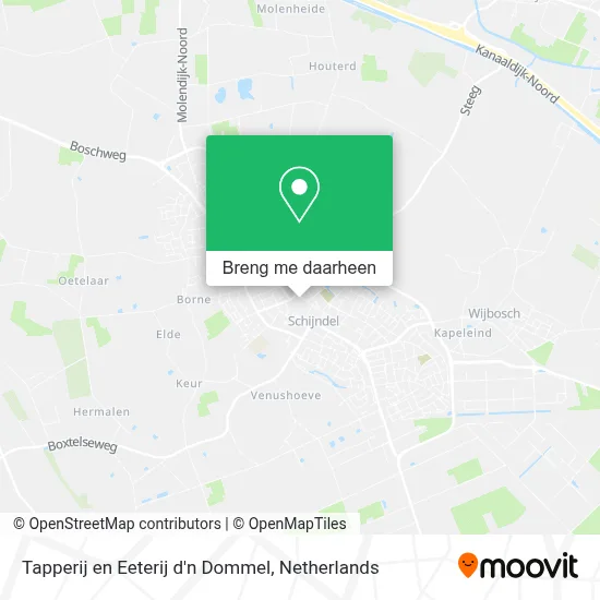 Tapperij en Eeterij d'n Dommel kaart