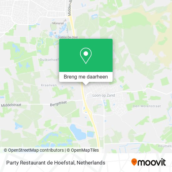 Party Restaurant de Hoefstal kaart