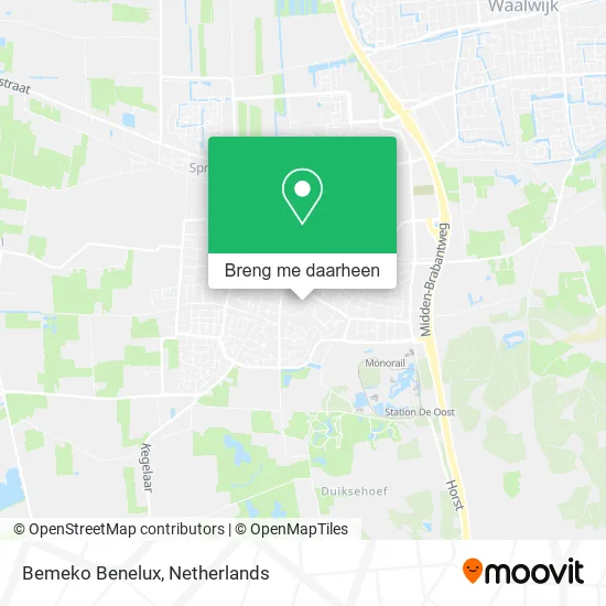 Bemeko Benelux kaart