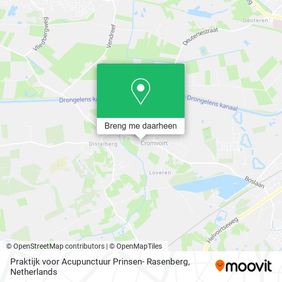 Praktijk voor Acupunctuur Prinsen- Rasenberg kaart