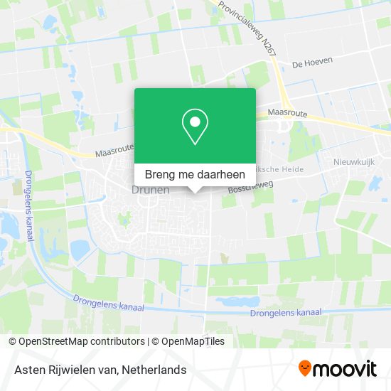 Asten Rijwielen van kaart