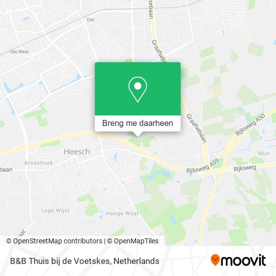 B&B Thuis bij de Voetskes kaart