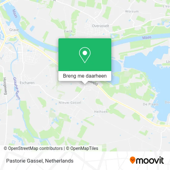 Pastorie Gassel kaart