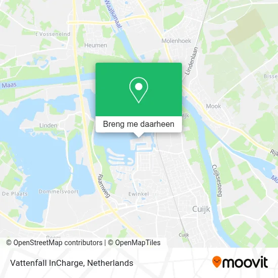 Vattenfall InCharge kaart