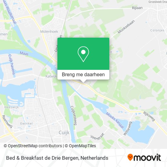 Bed & Breakfast de Drie Bergen kaart