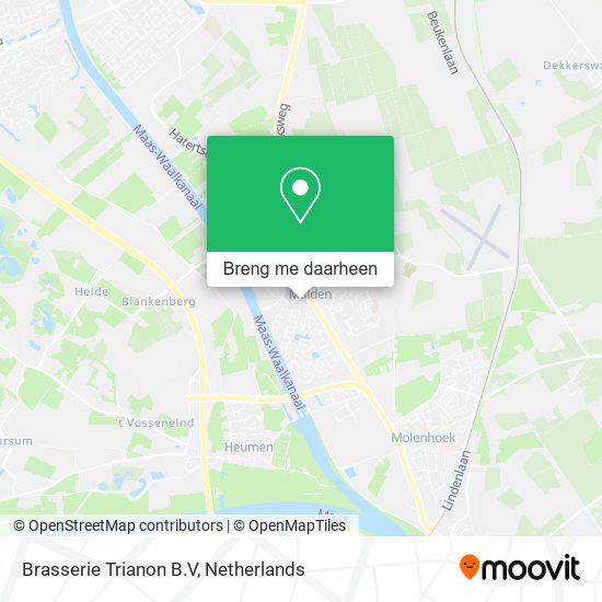 Brasserie Trianon B.V kaart