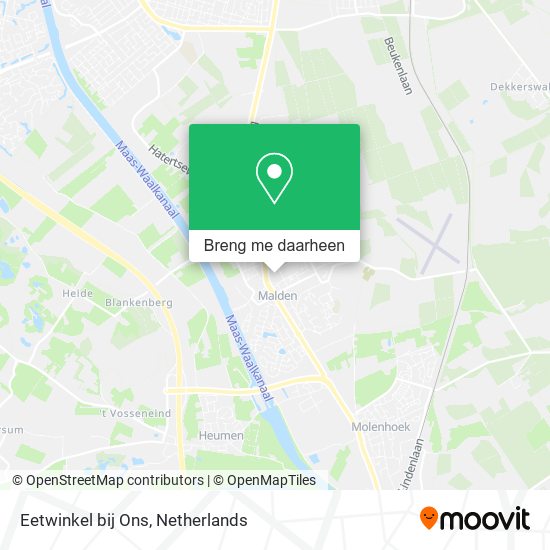 Eetwinkel bij Ons kaart