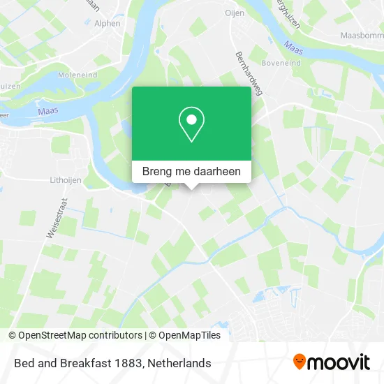 Bed and Breakfast 1883 kaart