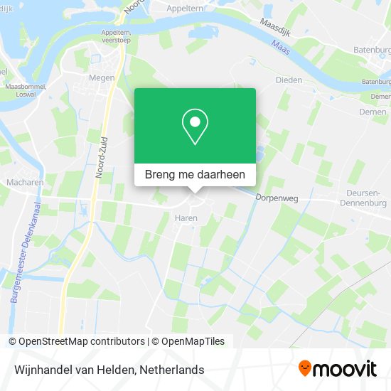 Wijnhandel van Helden kaart