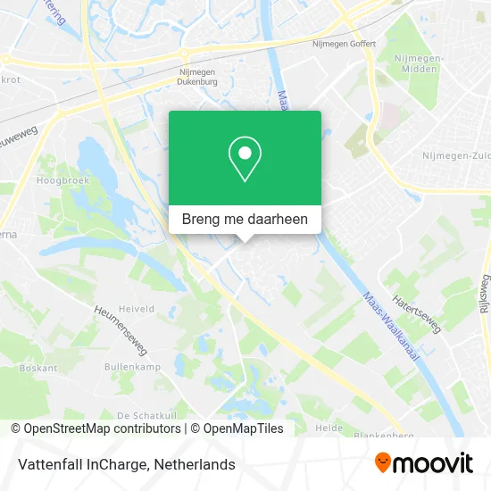 Vattenfall InCharge kaart
