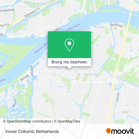 Visser Collumb kaart