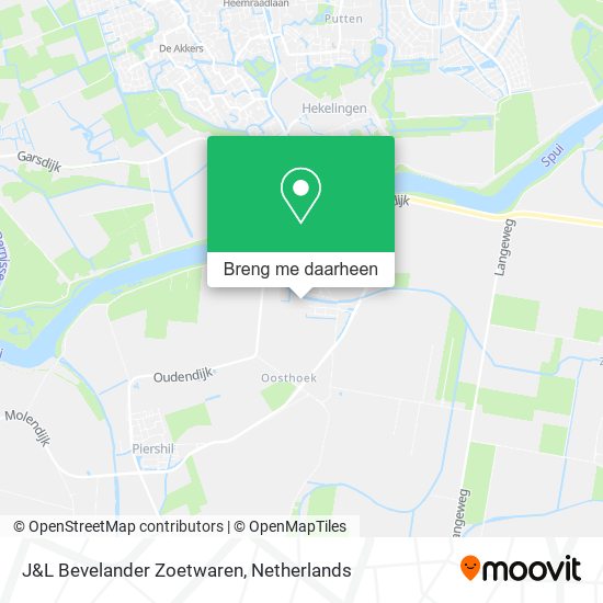 J&L Bevelander Zoetwaren kaart