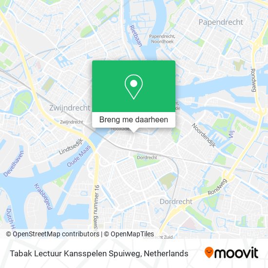 Tabak Lectuur Kansspelen Spuiweg kaart