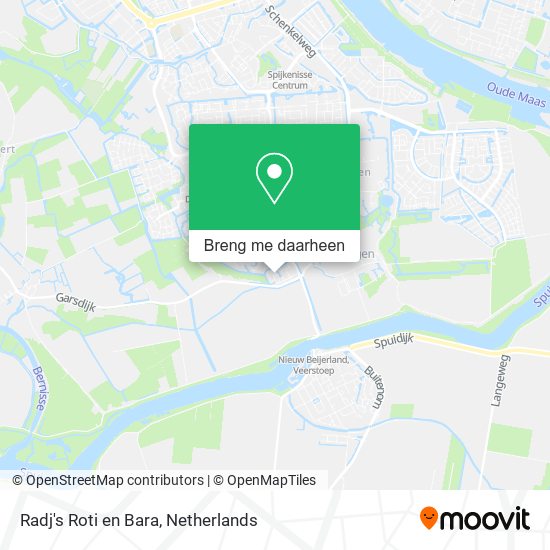 Radj's Roti en Bara kaart