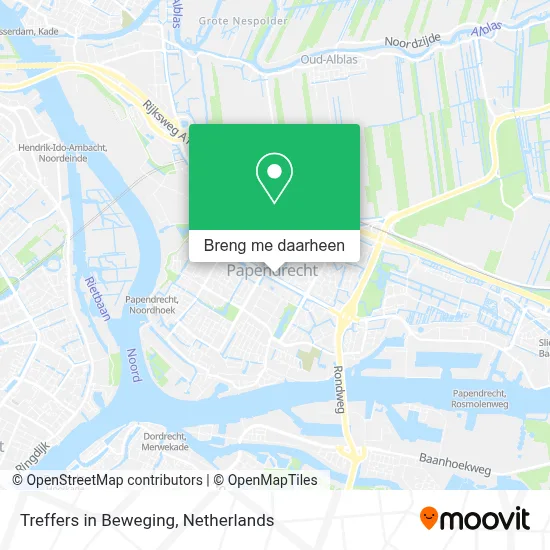 Treffers in Beweging kaart