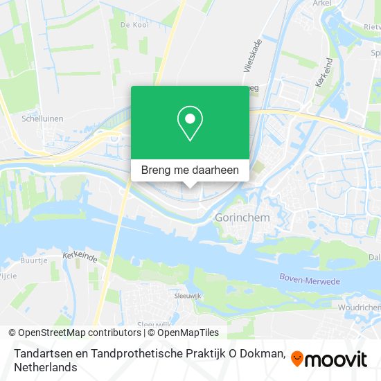 Tandartsen en Tandprothetische Praktijk O Dokman kaart