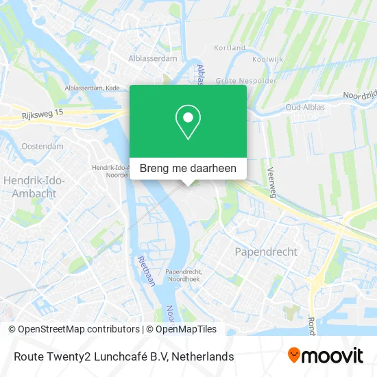 Route Twenty2 Lunchcafé B.V kaart