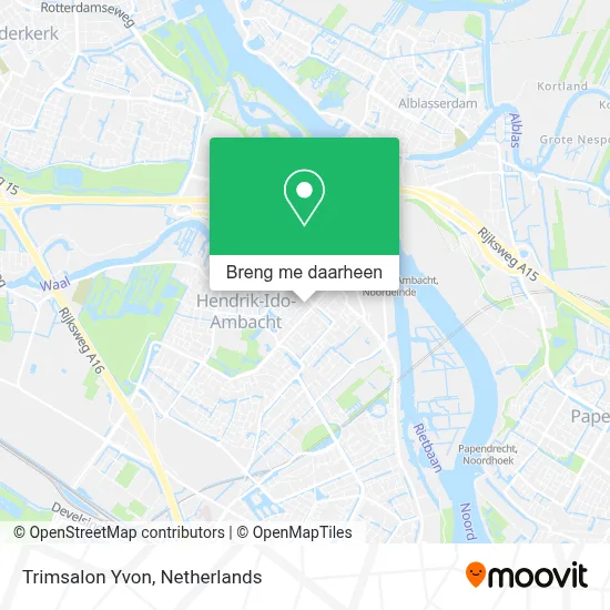 Trimsalon Yvon kaart