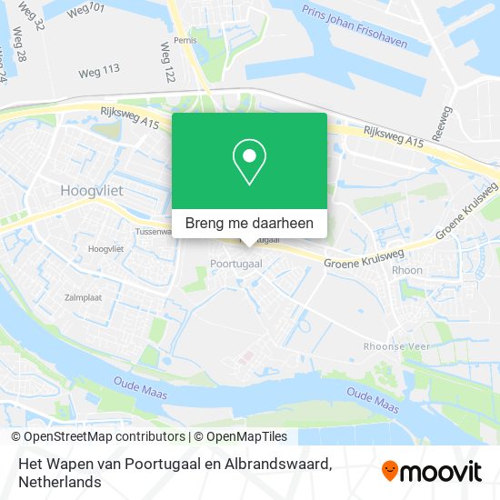 Het Wapen van Poortugaal en Albrandswaard kaart