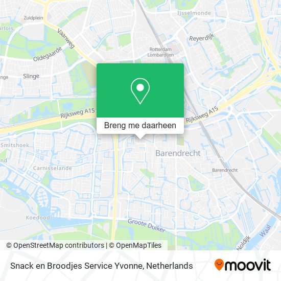 Snack en Broodjes Service Yvonne kaart