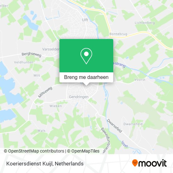 Koeriersdienst Kuijl kaart