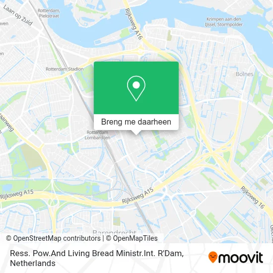 Ress. Pow.And Living Bread Ministr.Int. R'Dam kaart