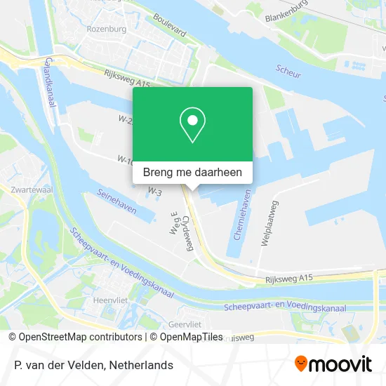 P. van der Velden kaart