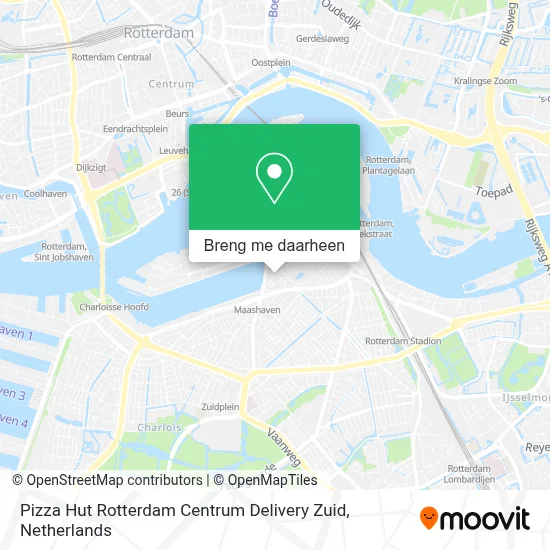 Pizza Hut Rotterdam Centrum Delivery Zuid kaart