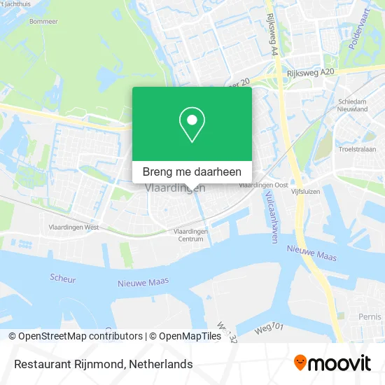Restaurant Rijnmond kaart