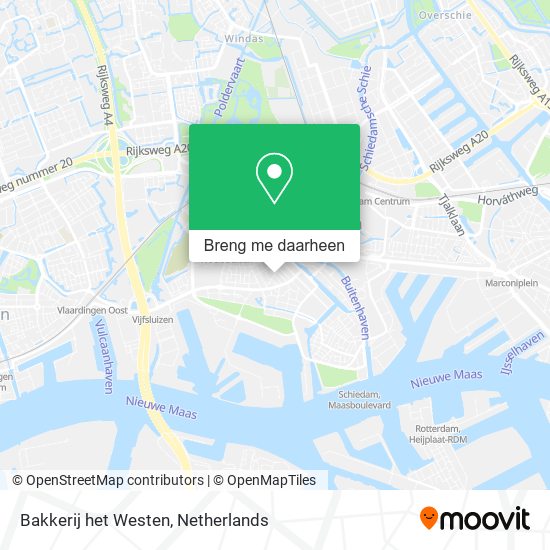 Bakkerij het Westen kaart