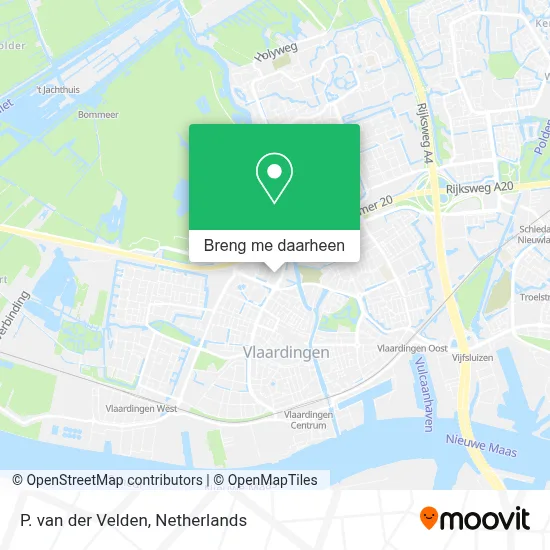 P. van der Velden kaart