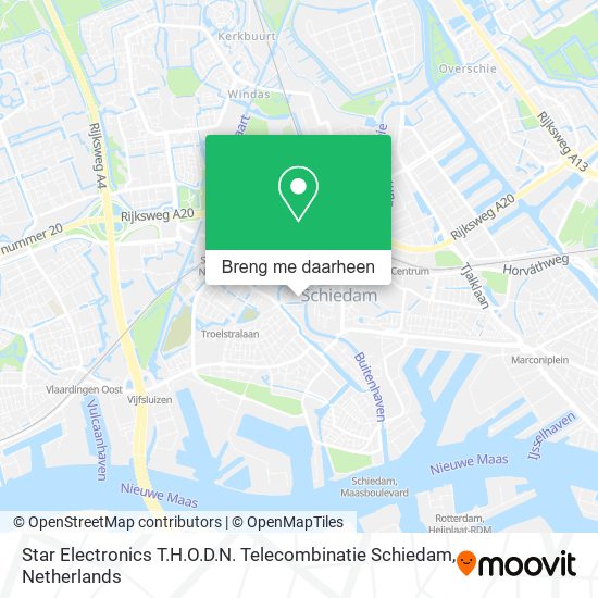 Star Electronics T.H.O.D.N. Telecombinatie Schiedam kaart