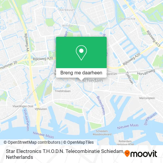 Star Electronics T.H.O.D.N. Telecombinatie Schiedam kaart