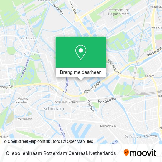 Oliebollenkraam Rotterdam Centraal kaart