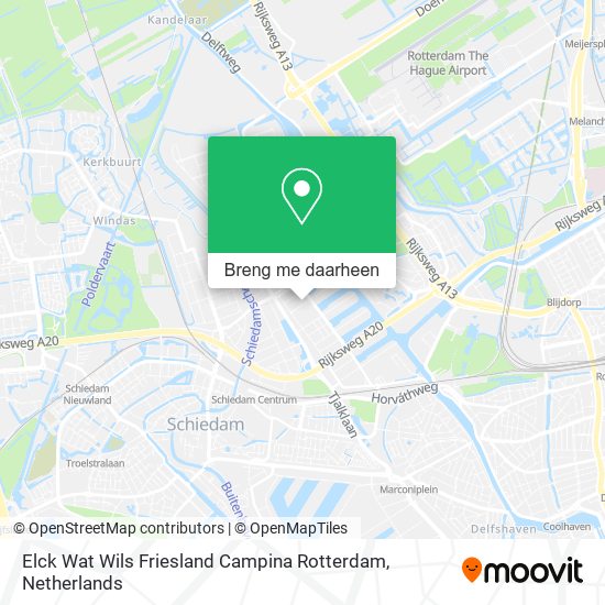 Elck Wat Wils Friesland Campina Rotterdam kaart