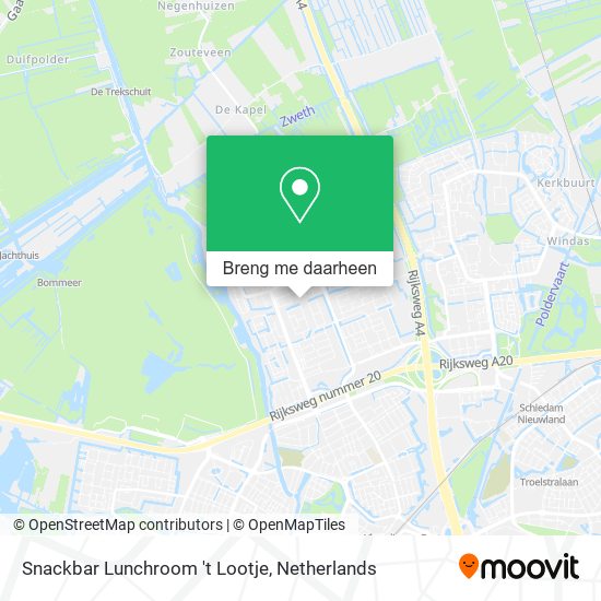 Snackbar Lunchroom 't Lootje kaart