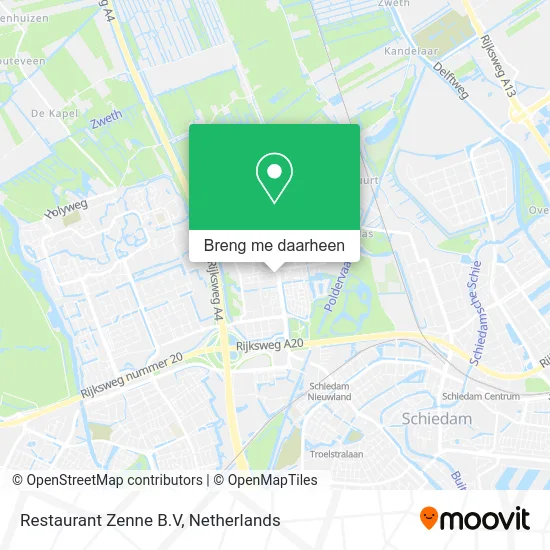 Restaurant Zenne B.V kaart