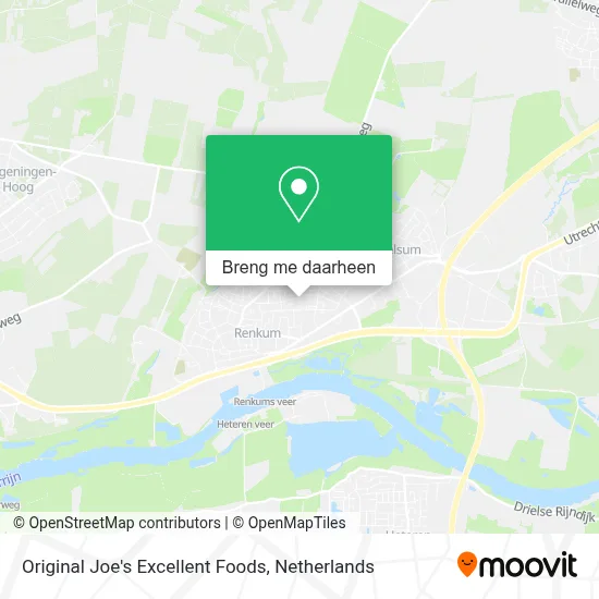 Original Joe's Excellent Foods kaart