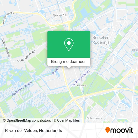 P. van der Velden kaart