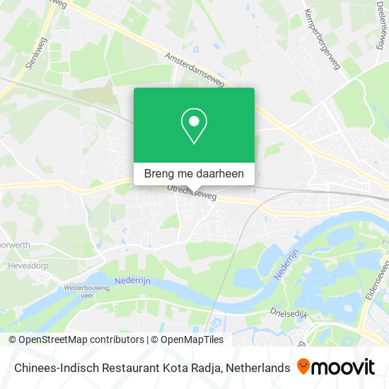 Chinees-Indisch Restaurant Kota Radja kaart