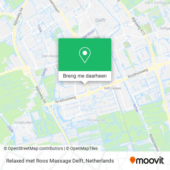 Relaxed met Roos Massage Delft kaart