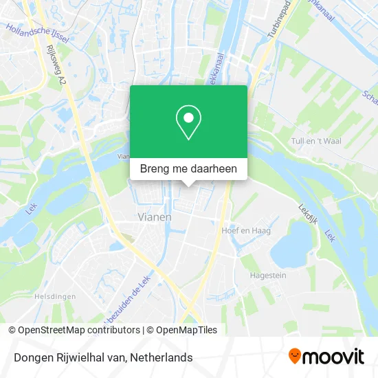 Dongen Rijwielhal van kaart