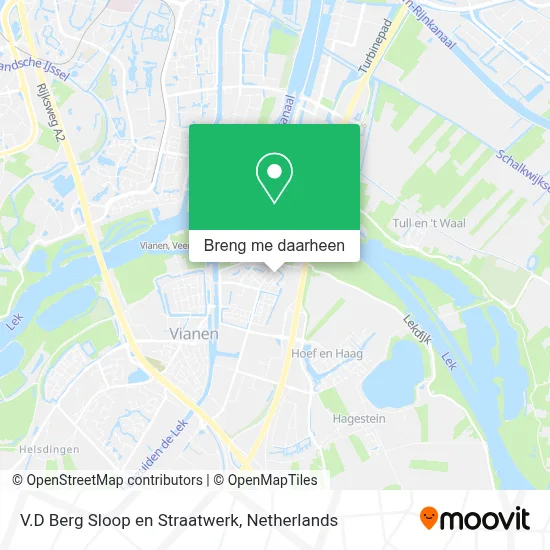 V.D Berg Sloop en Straatwerk kaart