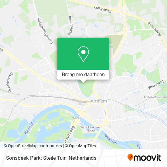 Sonsbeek Park: Steile Tuin kaart