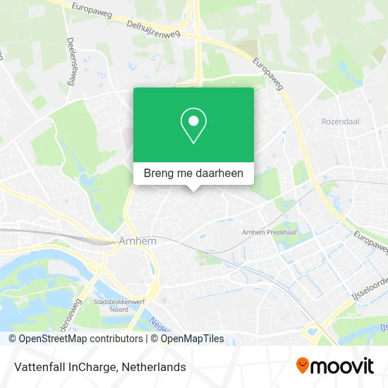 Vattenfall InCharge kaart