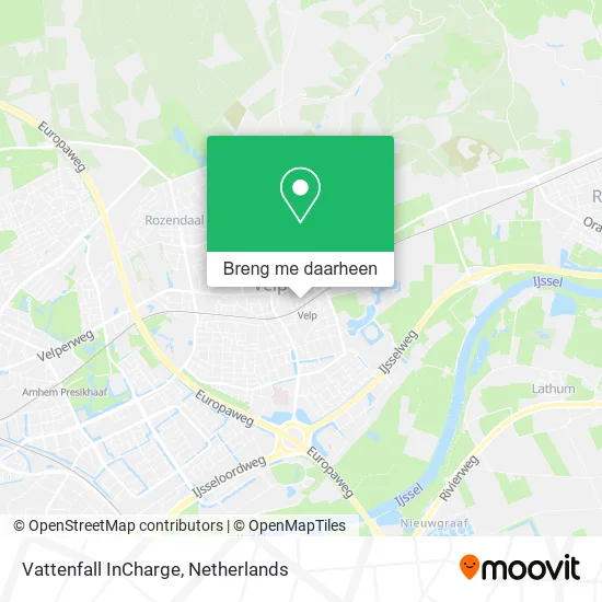 Vattenfall InCharge kaart